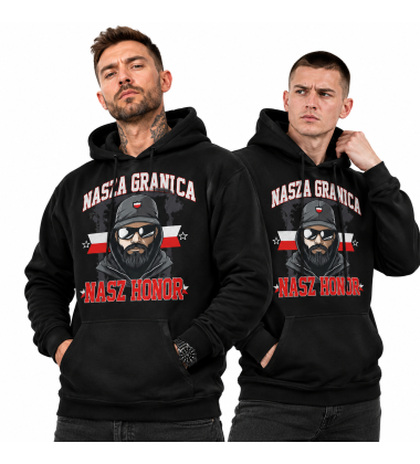 BLUZA Z KAPTUREM PATRIOTYCZNI NASZ GRANICA